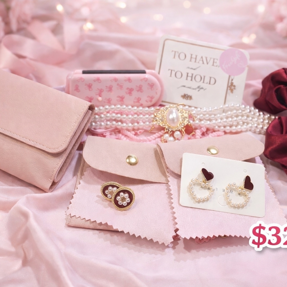 Elegant Pink Accessory Set